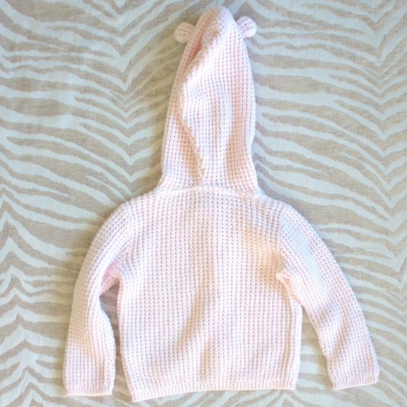 🚼 Carter's Pink Knitted Cardigan | Hooded Sweater - Picture 2 of 8